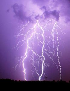 Ozone is produced naturally during lightning storms.
